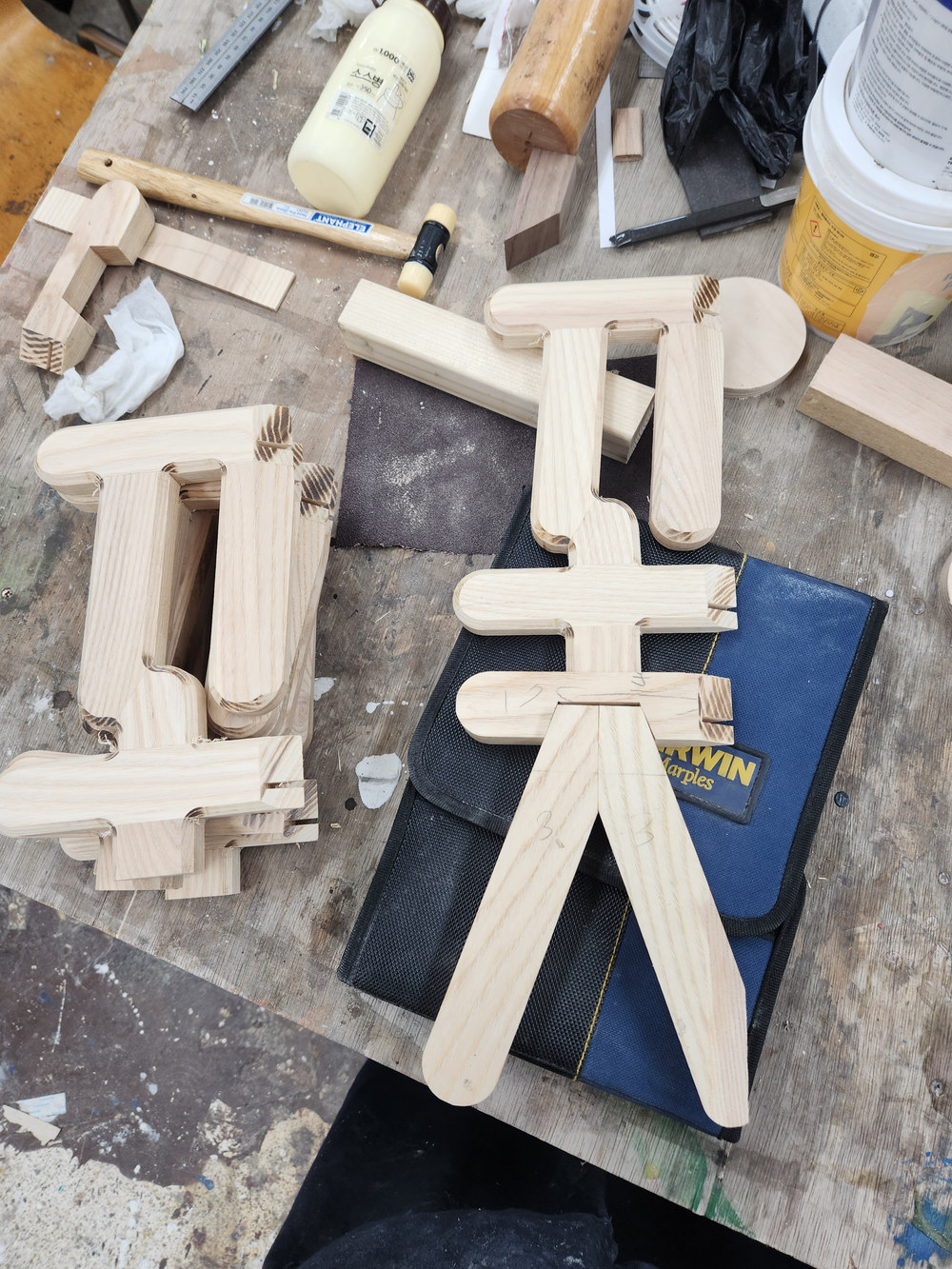Flower stool, Making the assembly jig