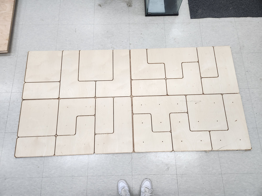 TETRIT, Units from one plywood sheet
